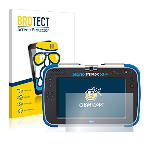 BROTECT Protector Pantalla Cristal Compatible con Vtech Storio MAX XL 2.0 Protector Pantalla Vidrio - Dureza Extrema, Anti-Huellas, AirGlass