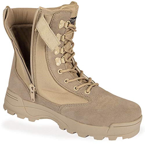 BW-ONLINE-SHOP SWAT Security Tactical - Botas con cremallera, color Beige, talla 42 EU BW-ONLINE-SHOP SWAT Security Tactical - Botas con cremallera, color Beige, talla 42 EU