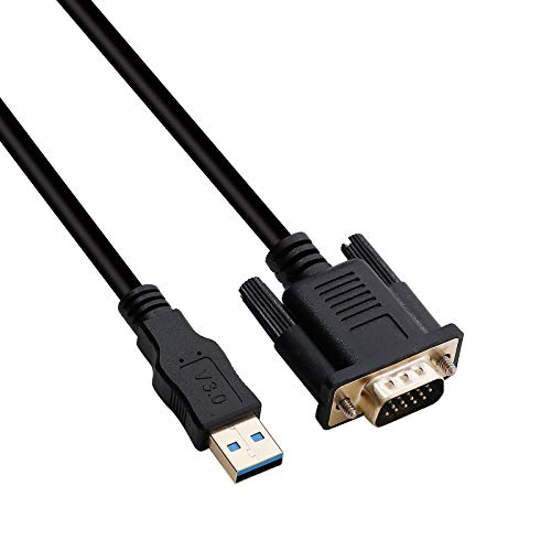 Cable USB a VGA, BENFEI 1.8 Metros USB 3.0 a VGA Macho a Macho Cable USB a VGA, BENFEI 1.8 Metros USB 3.0 a VGA Macho a Macho