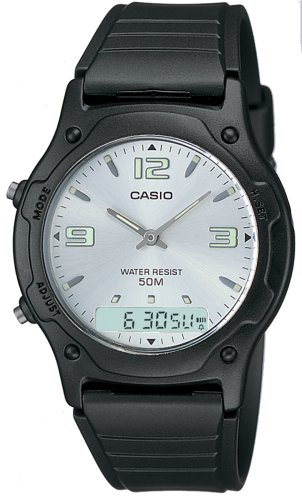 CASIO Collection AW-49HE-7AVEF - Reloj Unisex de Cuarzo, Correa de Resina Color Negro (con cronómetro, Alarma)