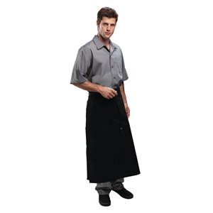 Chef Works Delantal largo de cintura de cuatro vías color negro Medidas 710 mm (ancho) x 840 mm (largo)