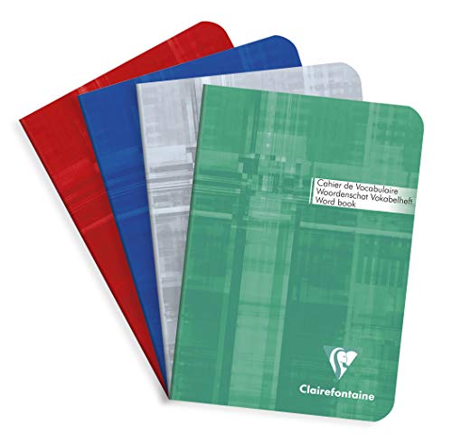 Clairefontaine Metric - Cuaderno para vocabulario (10,5 x 14,8 cm, 64 páginas de líneas y 2 columnas), portada con texto en francés, colores surtidos Clairefontaine Metric - Cuaderno para vocabulario (10,5 x 14,8 cm, 64 páginas de líneas y 2 columnas), portada con texto en francés, colores surtidos