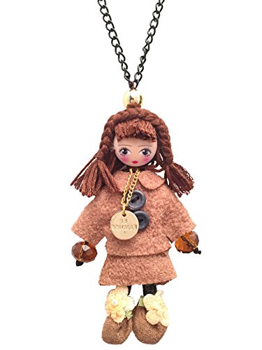 Collar de muñeca con Vestido Patchwork modelo Chanel (Gris) marrón