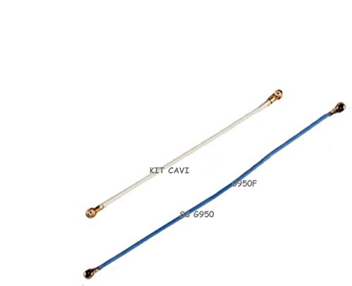 COMPATIBILE Kit de repuesto para Samsung Galaxy S8 G950 G950F de 2 cables, cable de señal de antena WiFi coaxial con conectores para enchufe mainboard