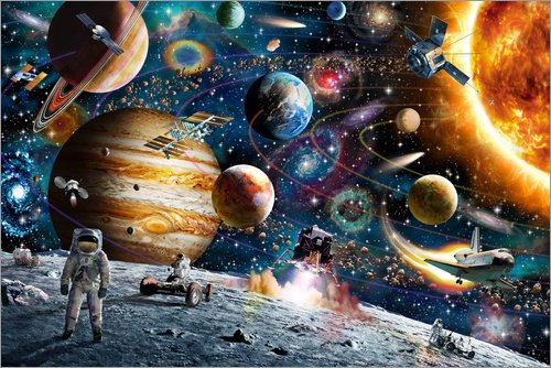 Cuadro de Madera 100 x 70 cm: Space Odyssey de Adrian Chesterman/MGL Licensing