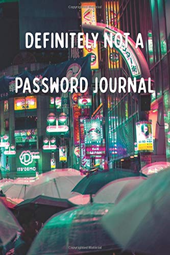 Definitely Not a Password Journal: Internet Password Logbook 4x6 Pocket Notebook for Pin Codes and Passcodes, 80+ Entries Internet Address and ... Organizer Abstract Vaporwave City Lights