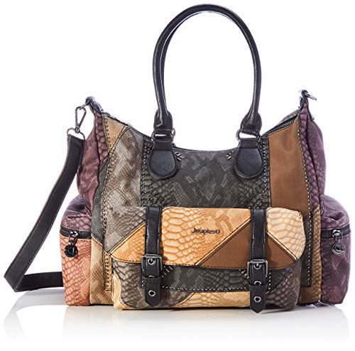 Desigual Accessories PU Shoulder Bag, Bolso bandolera. para Mujer, marrón, U