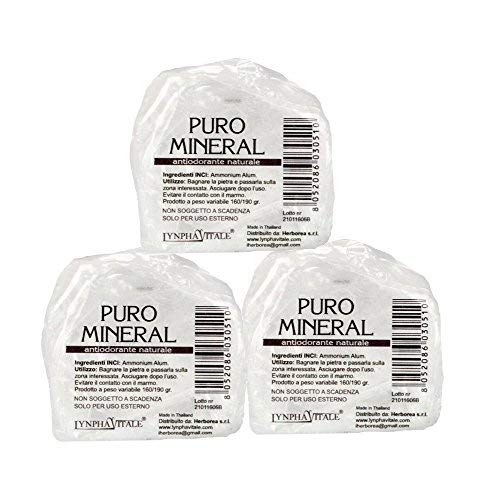 Desodorante de Alumbre de Amonio Natural en Piedra en Bruto – Kit de pesas 500/525 gr - Puro Mineral - Cantitad: 3/5 piedras Desodorante de Alumbre de Amonio Natural en Piedra en Bruto – Kit de pesas 500/525 gr - Puro Mineral - Cantitad: 3/5 piedras