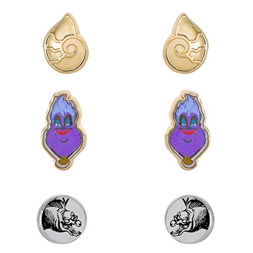 Disney Villains Ursula Stud Fashion Earrings Set of 3 Pairs