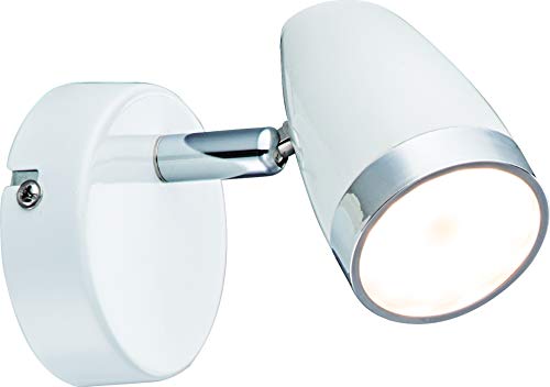 DM Leuchten - Lámpara de pared (orientable, 1 foco, incluye 1 bombilla de 4 W, luz blanca cálida)