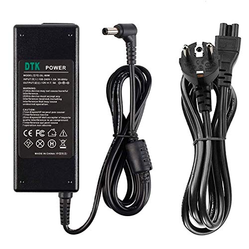 DTK® Unidad de Adaptador Cargador alimentación para portátil LCD TFT Monitors, TVs, DVDTVs, and Other Equipment Output: 12V 7.5A 90W (Compatible 12V 5A 60W / 12V 6A 72W) Cargadore y adaptadore