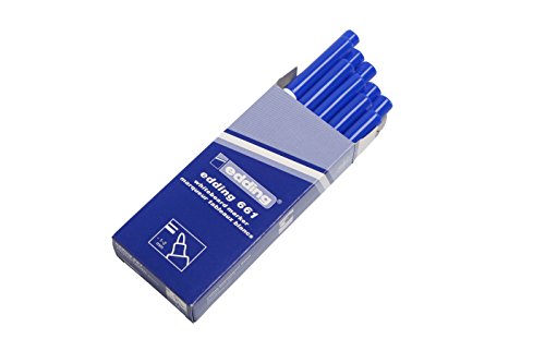 Edding 661-003 - Marcador para pizarra blanca, 10 unidades, color azul