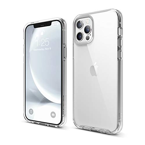 elago Híbrida Transparente Funda Compatible con iPhone 12 Case y Compatible con iPhone 12 Pro Case (6.1"), Reverso de Anti-Amarilleo PC Duradero, Flexible Bumper Protectora (Transparente)