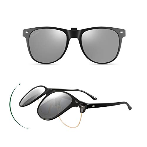 Eli-time Polarizado Clip Unisex en Gafas de Sol para Anteojos Recetados-Buen Estilo de Clip Gafas de Sol para la Miopía Gafas al Aire Libre/Conducción/Pescar Eli-time Polarizado Clip Unisex en Gafas de Sol para Anteojos Recetados-Buen Estilo de Clip Gafas de Sol para la Miopía Gafas al Aire Libre/Conducción/Pescar