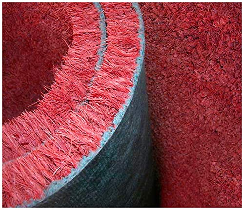 emmevi Felpudo de coco natural rojo antideslizante alfombra entrada rasqueta barro varios tamaños Mod. Coco a medida rojo 80 x 120