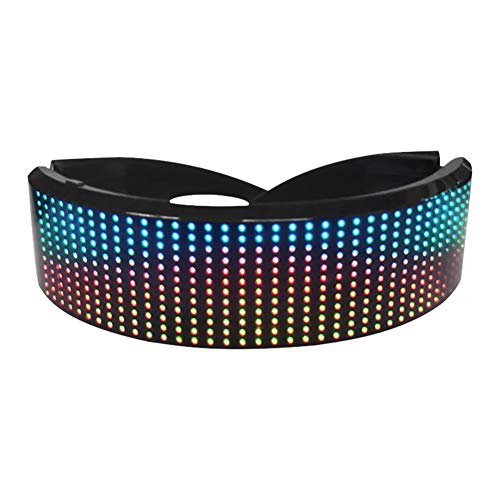 Enjoyyouselves Gafas LED Bluetooth, Pantalla LED a Todo Color, Gafas Inteligentes con 4 Modos y Control Conectado a la aplicación para Fiestas en casa, Concierto de Navidad de Halloween