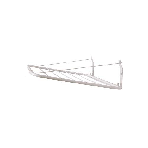 Erica ALMA Tendedero de Pared de 120x50cm, Tenderete de Pared, Soportes Metálicos Firmes, Revestimiento Plástico Libre de PVC, Tendal Plegable 100% de Acero Inoxidable, Peso Máximo 20kg, Blanco