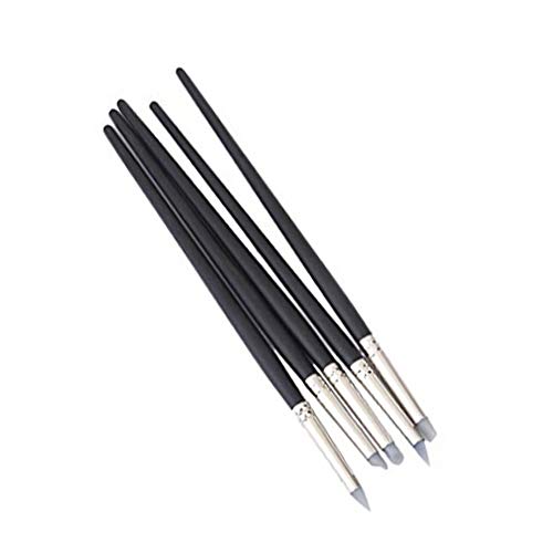 Escultura de arcilla Naisicatar 5 x Pluma pincel negro mango de madera de caucho de silicona pluma Arcilla Cerámica, Escultura, Talla -1 herramienta de modelado de arcilla de polímero Crafts Escultura de arcilla Naisicatar 5 x Pluma pincel negro mango de madera de caucho de silicona pluma Arcilla Cerámica, Escultura, Talla -1 herramienta de modelado de arcilla de polímero Crafts