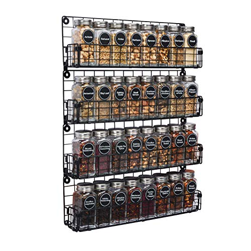 Especiero Organizador de Estantes de Almacenamiento de Estante de Especias de Alambre Apilable de 4 Niveles Montado En La pared,Ldeal para Almacenamiento En el Hogar y La Cocina (Patente Pendiente) Especiero Organizador de Estantes de Almacenamiento de Estante de Especias de Alambre Apilable de 4 Niveles Montado En La pared,Ldeal para Almacenamiento En el Hogar y La Cocina (Patente Pendiente)