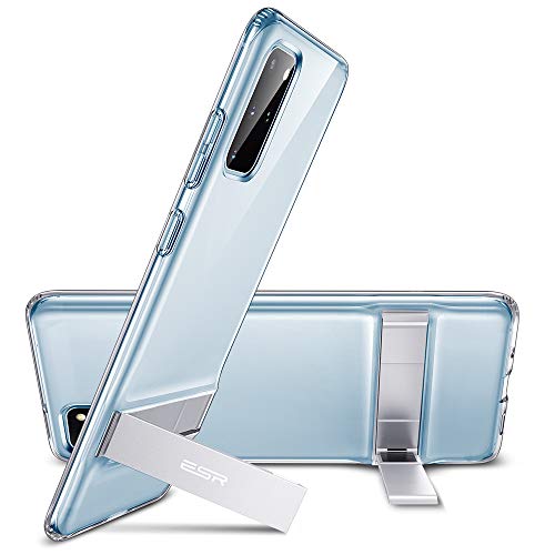 ESR Funda Metal Kickstand para Samsung S20 Plus/S20+/S20+ 5G [Soporte Vertical y Horizontal][Protección Reforzada contra Caídas][Funda TPU Flexible para Samsung Galaxy S20 Plus] Transparente