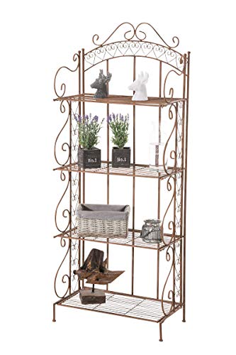 Estantería Antje con Estructura De Hierro I Estantería De Pie Plegable con 4 Baldas I Estante De Almacenamiento Estilo Rustico I Color:, Color:Antiguo marrón Estantería Antje con Estructura De Hierro I Estantería De Pie Plegable con 4 Baldas I Estante De Almacenamiento Estilo Rustico I Color:, Color:Antiguo marrón