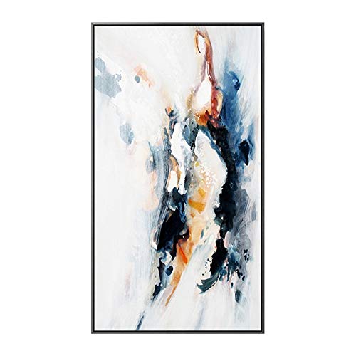 Estilo Chino Splash Canvas Painting Abstract Carteles E Impresiones Arte De Pared De Gran Tamaño For El Hogar Sala De Estar (Couleur : D, Taille (pouce) : 30x55cm (No Frame))