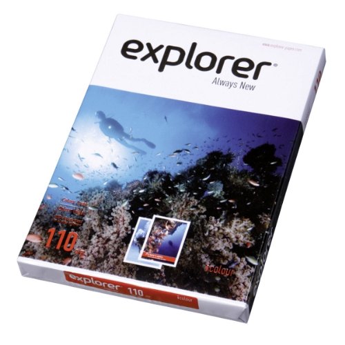 EXPLORER - Papel blanco multiusos para impresora - A4 110gr - 1 paquete - 250 folios EXPLORER - Papel blanco multiusos para impresora - A4 110gr - 1 paquete - 250 folios