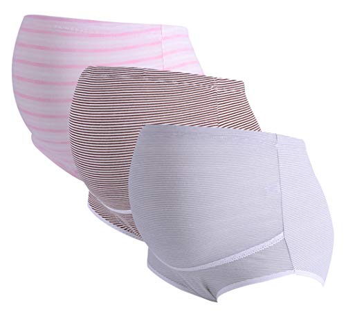 FEOYA 3 unids/Set algodón Mujeres Embarazadas Ropa Interior Ajustable de Gran tamaño de Cintura Alta Transpirable Bragas de Maternidad