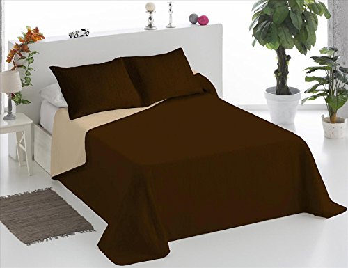 ForenTex - Colcha Boutí, (MQ-CB), Reversible, Bicolor Chocolate Beige, cama 105 cm, 200 x 260 cm, +1 funda cojín 40 x 60 cm, 220 gr/m2 (relleno ligero 80gr/m2) ForenTex - Colcha Boutí, (MQ-CB), Reversible, Bicolor Chocolate Beige, cama 105 cm, 200 x 260 cm, +1 funda cojín 40 x 60 cm, 220 gr/m2 (relleno ligero 80gr/m2)