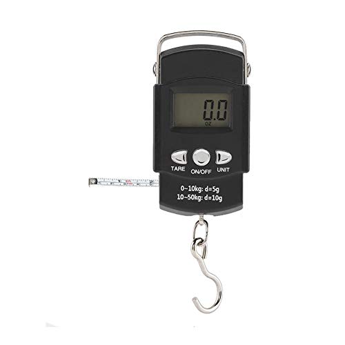FTVOGUE Báscula de pesaje 50KG / 10G Escala electrónica Digital portátil para Peces con Gancho de Cinta métrica FTVOGUE Báscula de pesaje 50KG / 10G Escala electrónica Digital portátil para Peces con Gancho de Cinta métrica