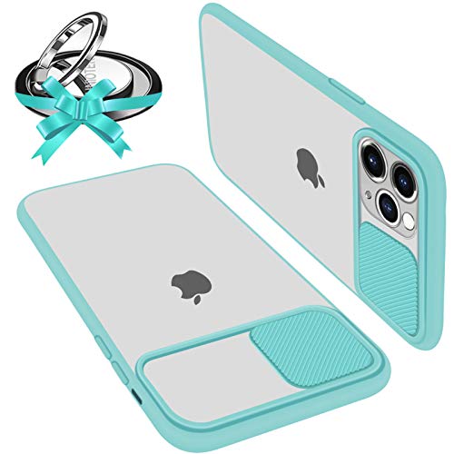 Funda Con Tapa Deslizable Para Cámara Compatible Con iPhone 11 Pro MAX Funda Protectora Antigolpe Carcasa PC y Silicona TPU Con Soporte de Anillo (Soporte El Montaje De Coche Magnético) Verde Pálido Funda Con Tapa Deslizable Para Cámara Compatible Con iPhone 11 Pro MAX Funda Protectora Antigolpe Carcasa PC y Silicona TPU Con Soporte de Anillo (Soporte El Montaje De Coche Magnético) Verde Pálido
