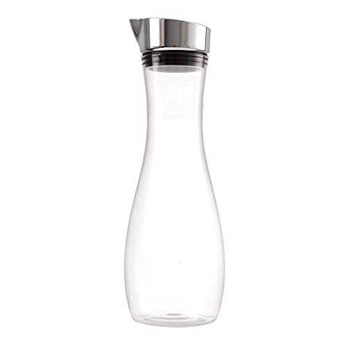 Furnoor 1.2L Botella de Jugo de acrílico Transparente Botella de Jugo Transparente Jarro de Agua Jugo Jugo con Tapa Durable