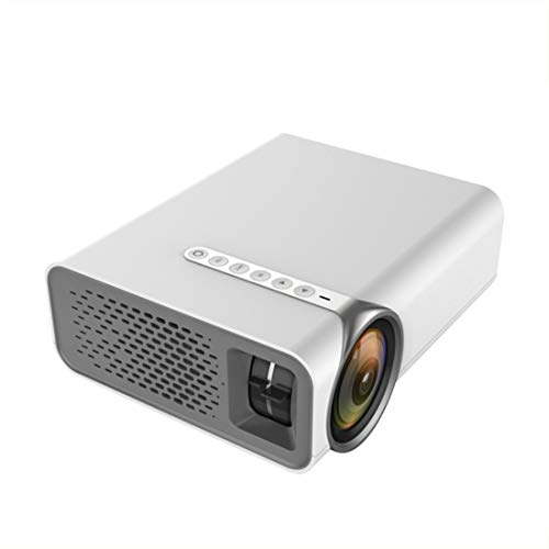 GBHGBH ES YG520 800x480 1800LM Mini proyector LED de Cine en casa, Compatible con HDMI y AV y SD y USB y VGA, versión de teléfono móvil (Color : Blanco)