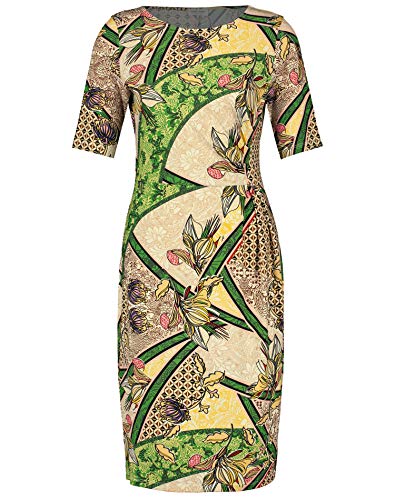 Gerry Weber 380908 Vestido, Impresión Multicolor de Color Amarillo Arena, 40 para Mujer Gerry Weber 380908 Vestido, Impresión Multicolor de Color Amarillo Arena, 40 para Mujer