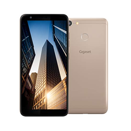 Gigaset GS280 - Smartphone - Pantalla de 14.5 cm (5.7"), 3GB RAM, Capacidad de almacenamiento 32GB, Cámara 16MP, Android 8.1, Libre sin Contrato, Color Oro