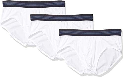 Goodthreads 3-Pack Lightweight Performance Knit Brief Briefs-Underwear, Blanco Brillante, S, Pack de 3
