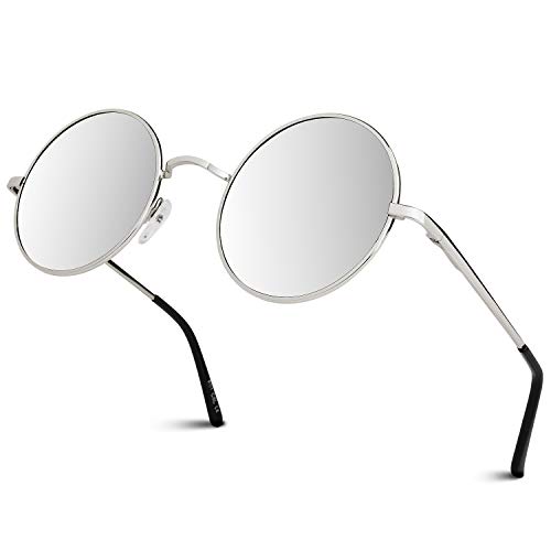 GQUEEN Classic Lennon Ronda gafas de sol polarizadas con protección UV400 MEZ1