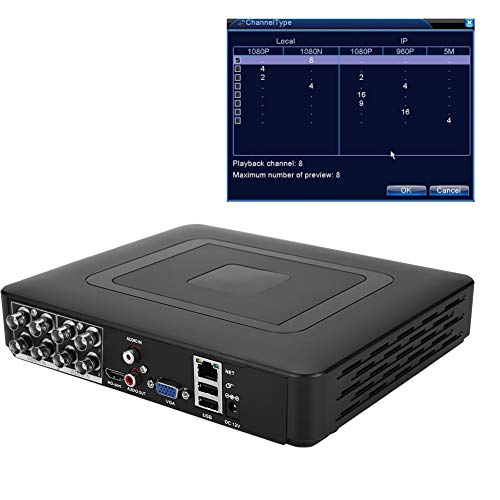 Grabadora de vídeo, 8 Canales 5 en 1 CCTV AHD/CVI/TVI/DVR/NVR Grabador de video en tiempo real, Kits de vigilancia de casa DVR(EU) Grabadora de vídeo, 8 Canales 5 en 1 CCTV AHD/CVI/TVI/DVR/NVR Grabador de video en tiempo real, Kits de vigilancia de casa DVR(EU)