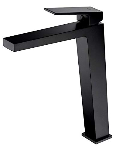 Grifo monomando de lavabo caño alto Imex Art Negro BDAR025-3NG