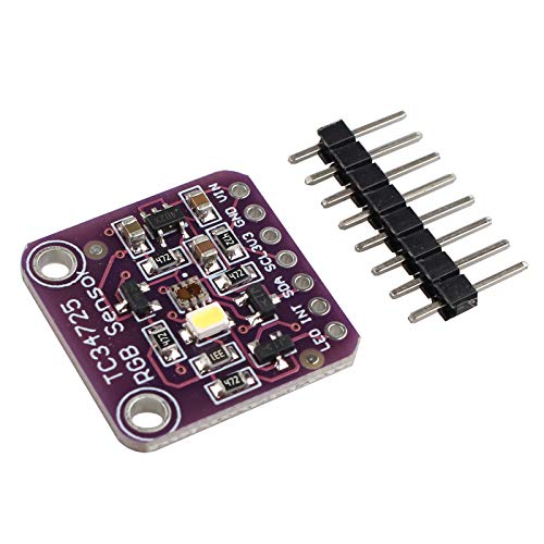 HALJIA TCS34725 Sensor de Color RGB Sensor de Color Reconocimiento de Luz Módulo Placa de Desarrollo Compatible con Arduino