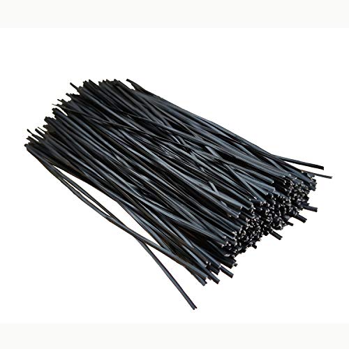 HH-LIFE 20 cm de longitud, 1000 unidades, color negro, de plástico con núcleo interior de metal resistente para bolsas de plantas, jardín, bridas de cables (1000, negro)