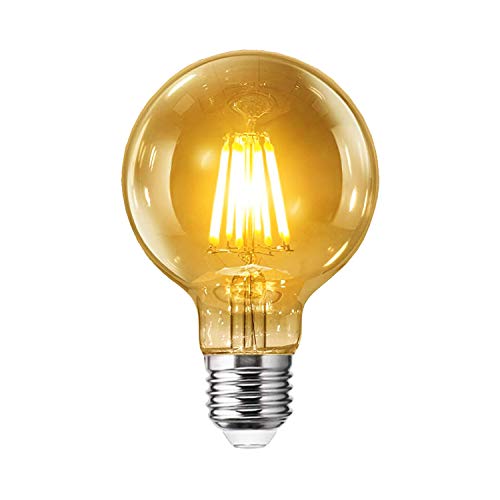 HISAYSY - Bombilla vintage Edison E27, 4 W (equivalente a 40 W), color amarillo cálido, protección para los ojos, bombilla LED retro de 2700 K, 400 lm, cierre de rosca, larga vida útil