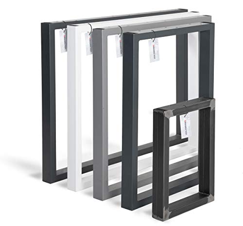 HOLZBRINK Patas de Mesa perfiles de acero 60x30 mm, forma de marco 70x72 cm, Negro Intenso, 1 Pieza, HLT-01-D-EE-9005 HOLZBRINK Patas de Mesa perfiles de acero 60x30 mm, forma de marco 70x72 cm, Negro Intenso, 1 Pieza, HLT-01-D-EE-9005