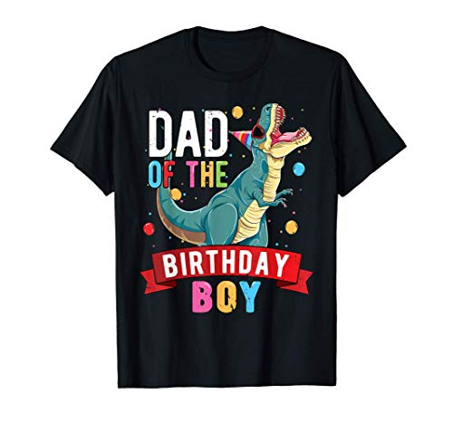 Hombre Dad of the Birthday Boy Men Matching Trex Birthday Party Camiseta