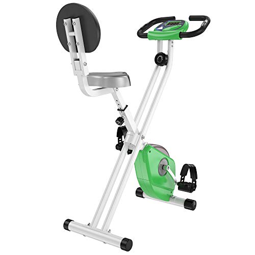 HOMCOM Bicicleta Estática para Ejercicios Profesional Bicicleta Vertical Plegable de Forma X con 8 Niveles Resistencia Magnética Asiento con Altura Ajustable Acero 43x97x109 cm Verde HOMCOM Bicicleta Estática para Ejercicios Profesional Bicicleta Vertical Plegable de Forma X con 8 Niveles Resistencia Magnética Asiento con Altura Ajustable Acero 43x97x109 cm Verde