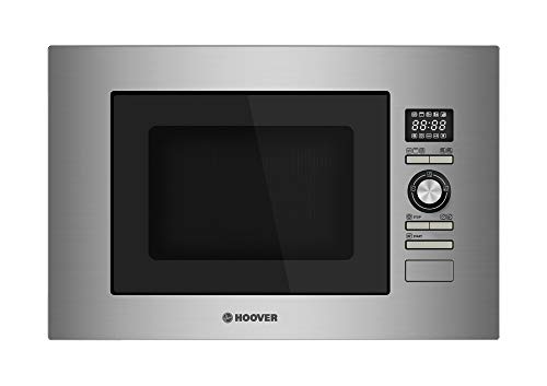 Hoover HHMB20/1GDFX - Microondas integrable con grill, 20 litros, 800W-1000W, 10 automenús, Descongelación automática, Microondas sin marco, Inox