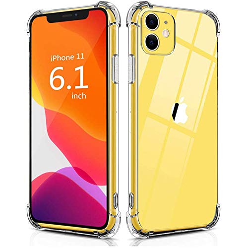 HUSHCO Funda Compatible con Apple iPhone 11 (6.1") 2019 Carcasa - Transparente HUSHCO Funda Compatible con Apple iPhone 11 (6.1") 2019 Carcasa - Transparente