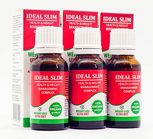 IDEAL SLIM - Complejo de salud y control de peso juego de 3 x 20 ml durante 1 mes