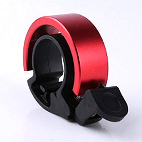 IEMY Timbre para bicicleta, aleación de aluminio, diseño innovador, para bicicleta de montaña, timbre claro, fácil montaje, color rojo IEMY Timbre para bicicleta, aleación de aluminio, diseño innovador, para bicicleta de montaña, timbre claro, fácil montaje, color rojo