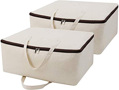 iwill CREATE PRO 2 bolsas de almacenamiento de algodón 100% transpirable con asas, color beige